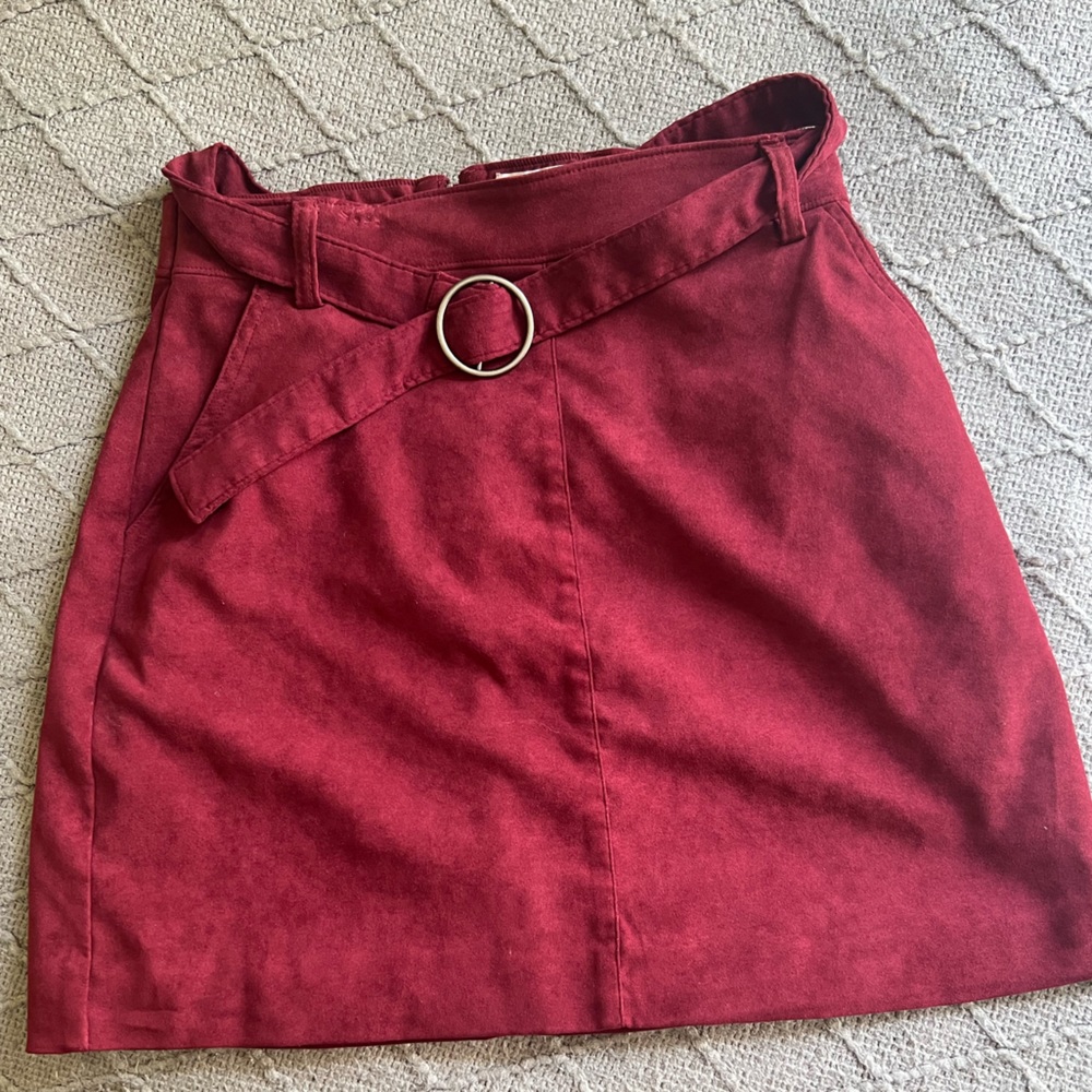 Hollister Burgundy Miniskirt
